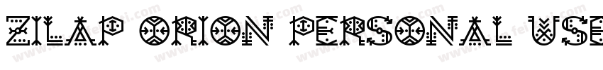 Zilap Orion Personal Use Futuristi字体转换